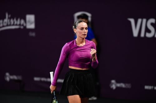Ana Bogdan bucuroasă după un punct reușit FOTO Imago Images