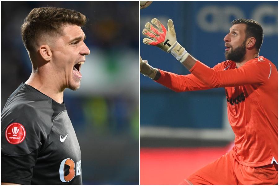 Zima (dreapta) ar veni la FCSB din postura unuia dintre cei mai buni portari ai Ligii 1 Tătărușanu, avertisment frontal despre noul transfer de la FCSB: „Cu mine tot așa au greșit”