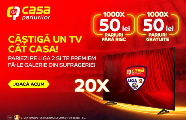 Fă-le galerie din sufragerie! Câștigă premii cât Casa pe Liga 2