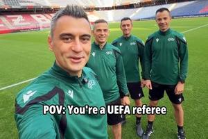 Românul Feșnic și brigada lui, protagoniști pe paginile UEFA: „Ce face un arbitru de Europa League înaintea meciului?”