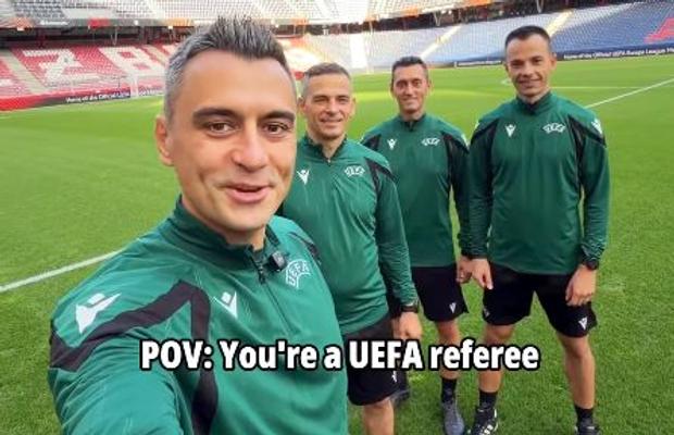 Românul Feșnic și brigada lui, protagoniști pe contul UEFA: „Ce face un arbitru de Europa League înaintea meciului”