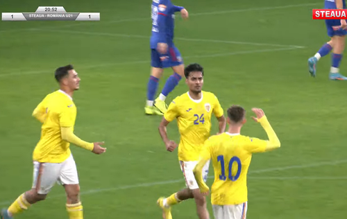 România U21 a învins-o pe CSA Steaua, scor 4-2, într-un meci de verificare disputat în Ghencea, fără spectatori.