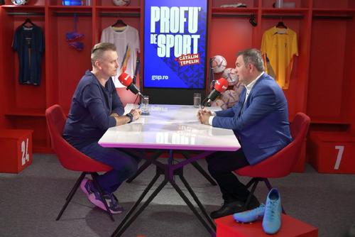 Mihai Mironică, în vestiarul Gazetei Sporturilor / Sursă foto: GSP