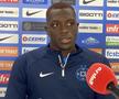 Joyskim Dawa, fundașul central al celor de la FCSB, în timpul interviului acordat Gazetei Sporturilor