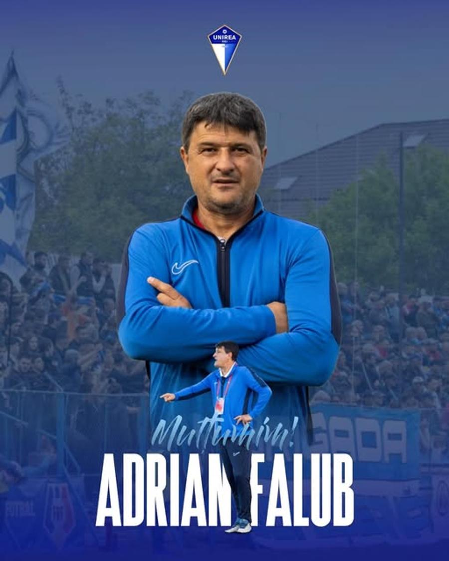 Adrian Falub, depărțire de Unirea Dej / sursă foto: Facebook FC Unirea Dej Clubul a anunțat demisia fostului antrenor din Liga 1