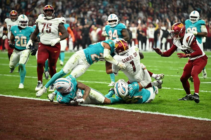 Miami Dolphins, victorie cu Washington Commanders pe Santiago Bernabeu/Foto: Getty Images