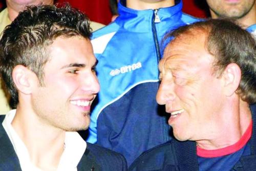 Nicolae Dobrin și Adrian Mutu. Sursă foto: Arhivă