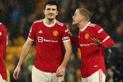 Harrry Maguire și Donny van de Beek (dreapta) FOTO: Imago