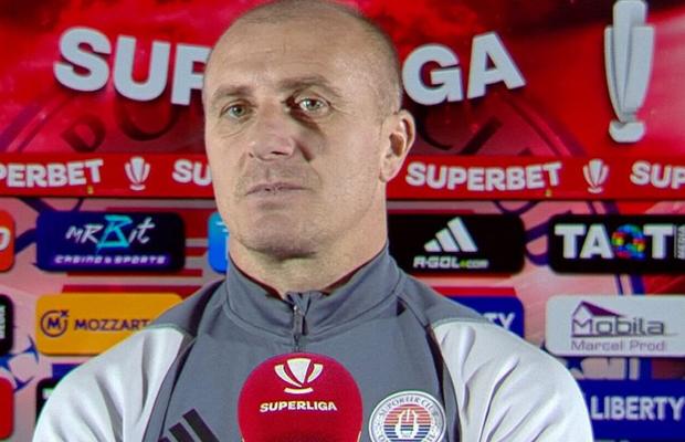 A vorbit în locul lui Dorinel Munteanu la flash-interviu și este optimist după ce Oțelul a învins U Cluj: „Putem bate pe oricine”