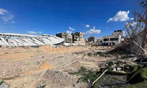 Așa arată ruinele stadionului celor de la Gaza Sport Club