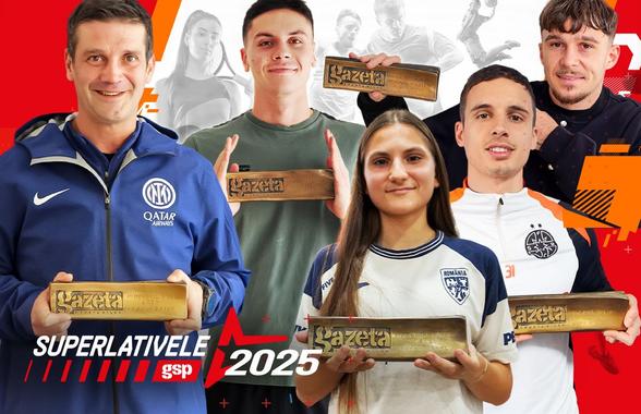 CAMPIONII Superlativelor GSP, cea de-a 60-a ediție: Andrei Rațiu (Fotbalistul Anului), Ioana Stancu (Fotbalista Anului), Cristi Chivu (Antrenorul Anului), Juri Cisotti (Străinul Anului) și David Popovici (Sportivul Anului)!