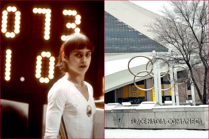 În dreapta, monumentul ce poartă numele marii campioane, de la Stadionul Olimpic din Montreal. A fost inaugurat în urmă cu 5 ani