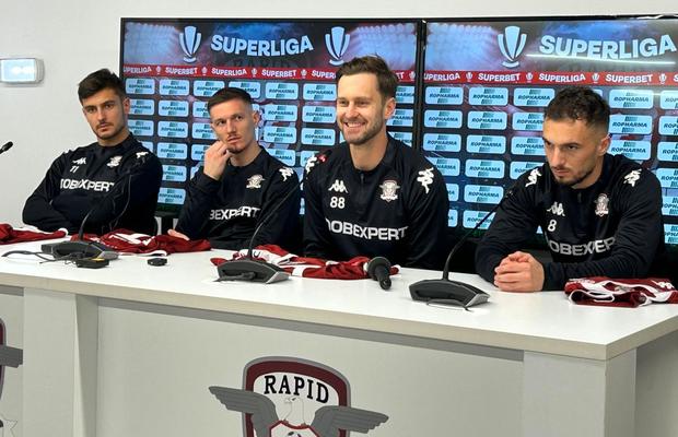 Rapid și-a prezentat cele 4 transferuri ale iernii înainte de startul Superligii: „Nu știu de ce nu m-ar accepta fanii” + Toate declarațiile din Giulești