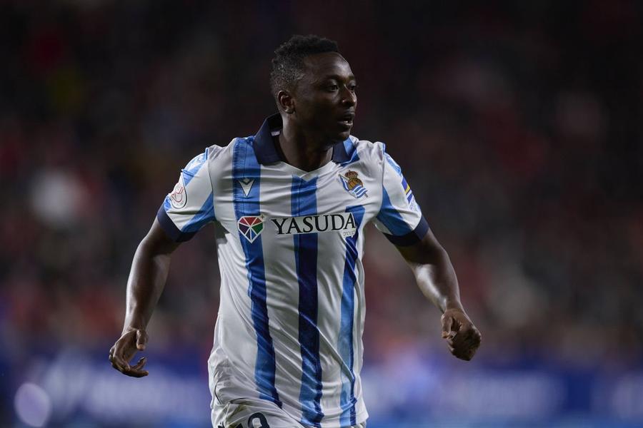 Umar Sadiq, imagine din meciul Osasuna - Real Sociedad 0-2, jucat în Cupa Spaniei / Foto: Imago Este Louis Munteanu o „țintă” și pentru Valencia? » Ce a cerut antrenorul „liliecilor”