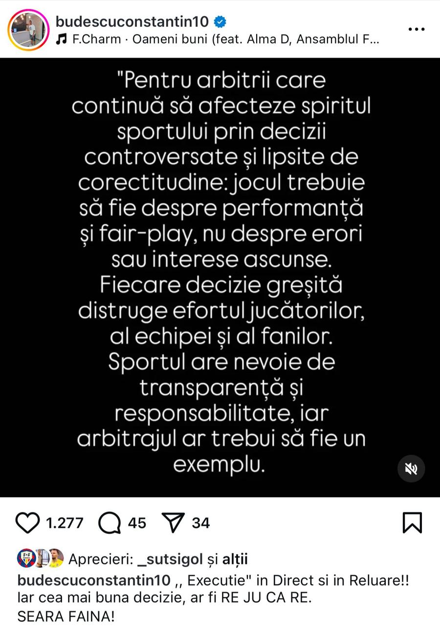 Fără precedent în Superliga! Constantin Budescu cere REJUCAREA meciului cu U Cluj