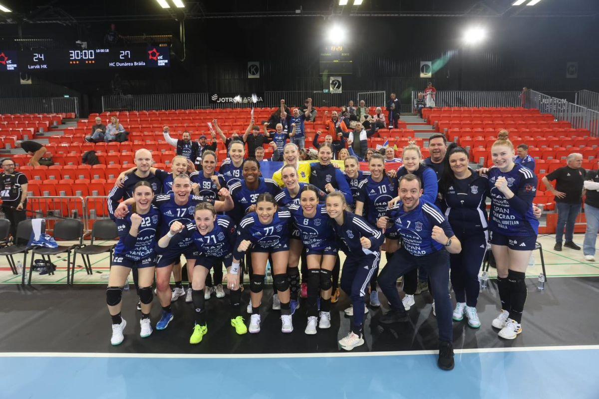 Dunărea Brăila, victorie uriașă în European League pe terenul celei mai titrate echipe din Norvegia