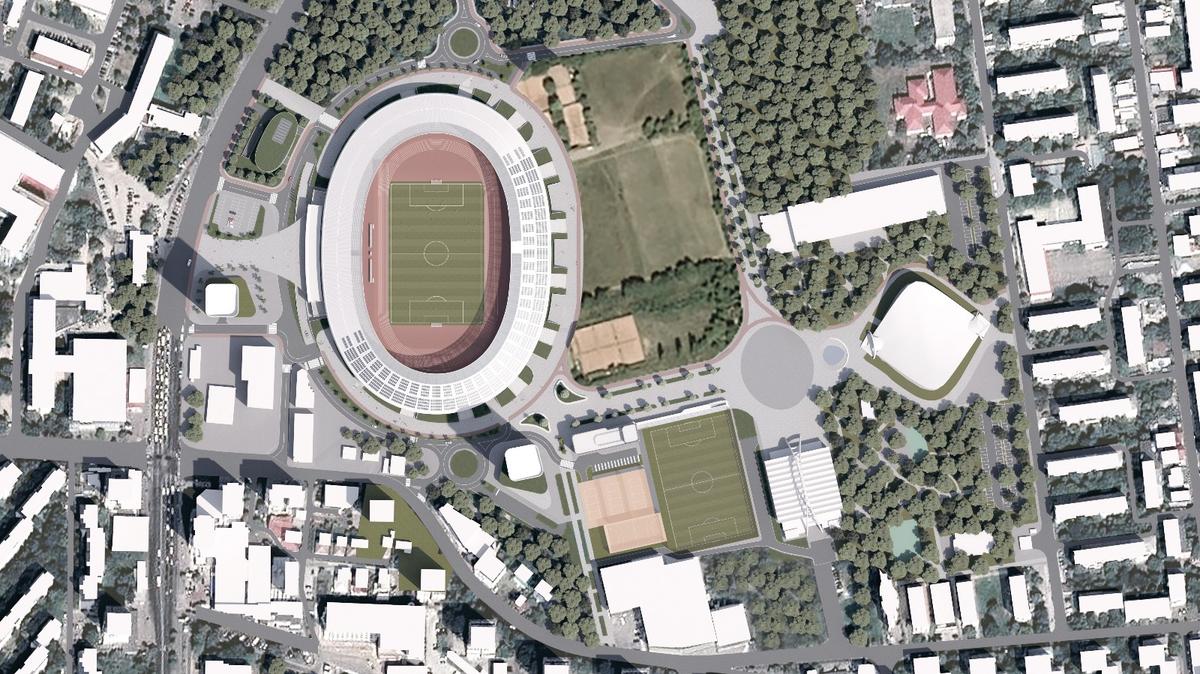 Proiect stadion Bacău - desene