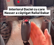 Cum arată interiorul Daciei care a scris istorie la Dakar // Capturi FOTO: Facebook - @Bogdan Mirica