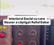 Cum arată interiorul Daciei care a scris istorie la Dakar // Capturi FOTO: Facebook - @Bogdan Mirica