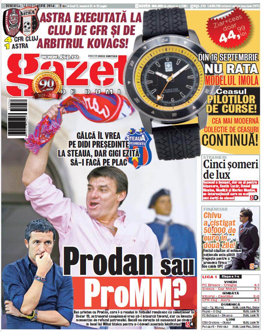 Dezastrul comis de Istvan Kovacs în etapa cu bucluc din 2014, evocat pe prima pagină a Gazetei Atac total la adresa lui Vassaras: „Mi-a schimbat delegările la opt meciuri dintr-o etapă. Nu sunt o marionetă!” + Dezvăluiri despre Deaconu: „A promovat numai peste gard”