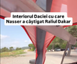 Cum arată interiorul Daciei care a scris istorie la Dakar // Capturi FOTO: Facebook - @Bogdan Mirica