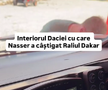 Cum arată interiorul Daciei care a scris istorie la Dakar // Capturi FOTO: Facebook - @Bogdan Mirica