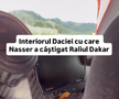 Cum arată interiorul Daciei care a scris istorie la Dakar // Capturi FOTO: Facebook - @Bogdan Mirica