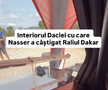 Cum arată interiorul Daciei care a scris istorie la Dakar // Capturi FOTO: Facebook - @Bogdan Mirica