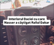 Cum arată interiorul Daciei care a scris istorie la Dakar // Capturi FOTO: Facebook - @Bogdan Mirica