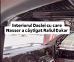 Cum arată interiorul Daciei care a scris istorie la Dakar // Capturi FOTO: Facebook - @Bogdan Mirica