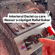 Cum arată interiorul Daciei care a scris istorie la Dakar // Capturi FOTO: Facebook - @Bogdan Mirica