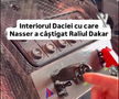 Cum arată interiorul Daciei care a scris istorie la Dakar // Capturi FOTO: Facebook - @Bogdan Mirica