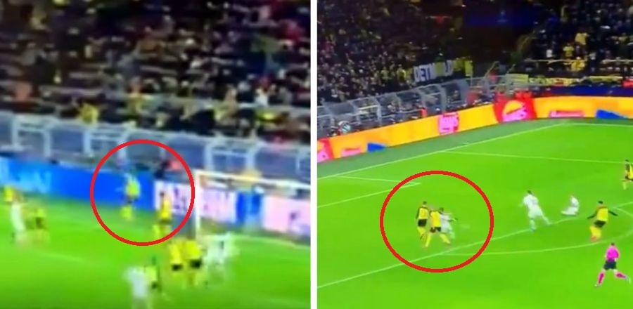 În stânga, Haaland la începutul acțiunii. În dreapta, Haaland la finalul fazei BORUSSIA - PSG // FOTO Haaland i-a uimit pe toți cu o cursă IREALĂ! Imaginile au devenit imediat virale: „Pare făcut în laborator”