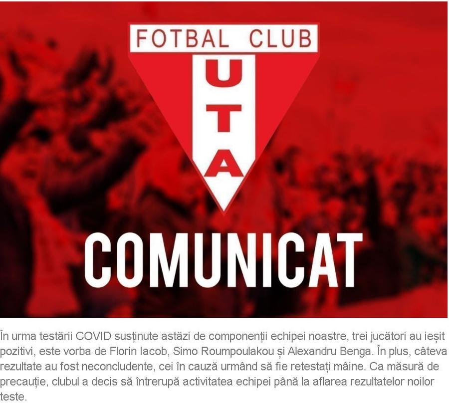 Un meci din Liga 1, în pericol de amânare » 5 cazuri de COVID-19 la echipă