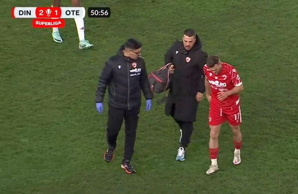 Dennis Politic, accidentat în Dinamo - Oțelul