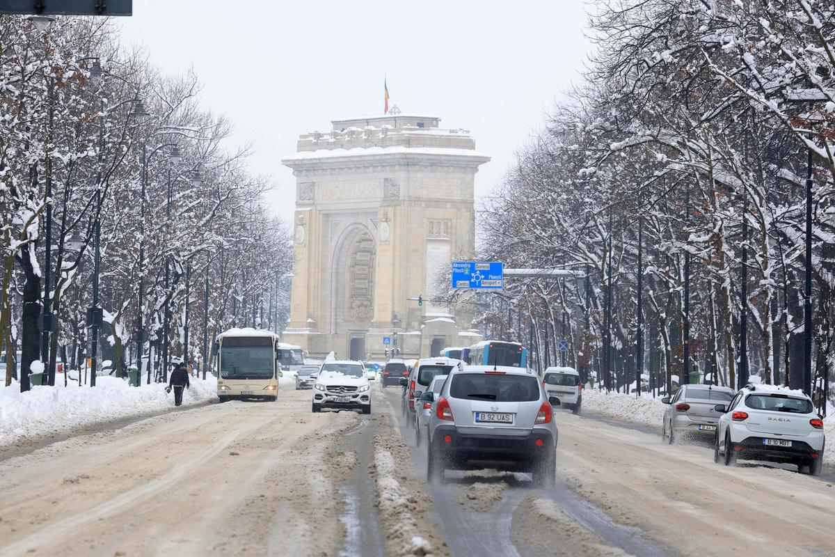 Zăpadă București - februarie 2026