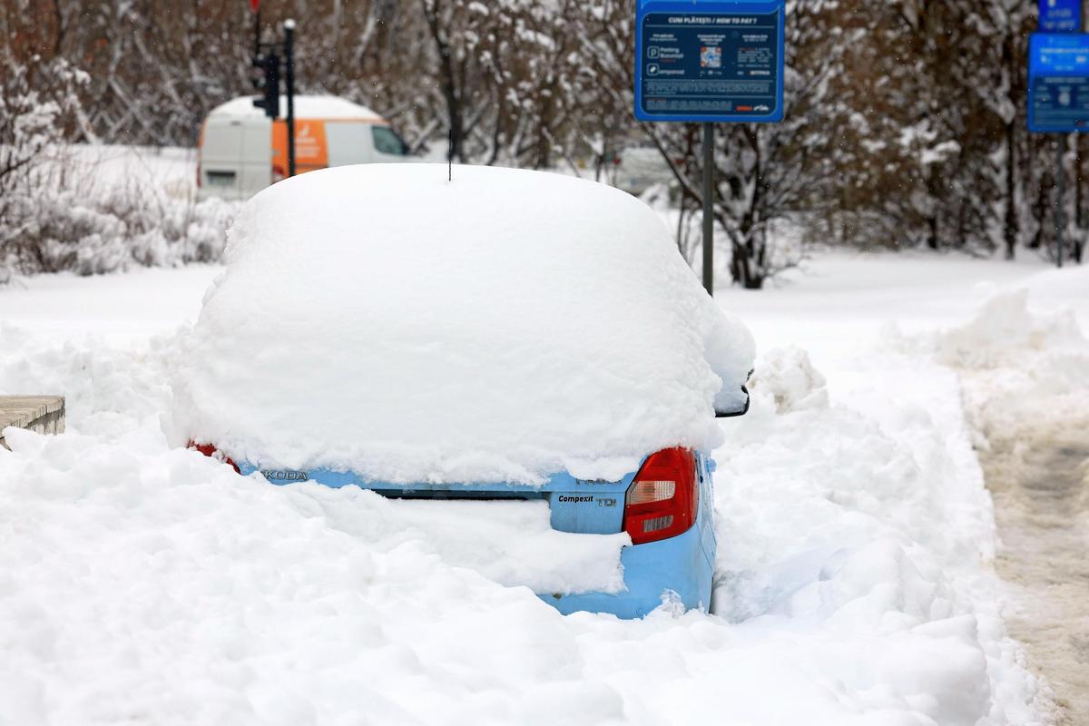 Zăpadă București - februarie 2026