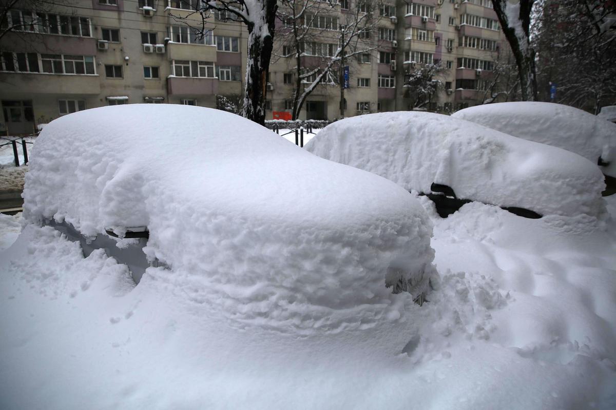 Zăpadă București - februarie 2026