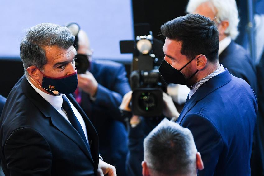 Joan Laporta și Lionel Messi FOTO Guliver/Gettyimages