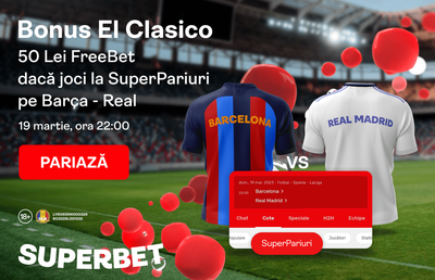 Debut pentru Xavi în El Clasico și debut pentru tine cu SuperPariuri și 50 Lei Free Bet?