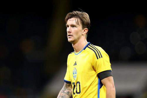 Kristoffer Olsson a jucat ultimul meci la naționala Suediei pe 19 noiembrie 2023, la 2-0 cu Estonia în preliminariile CE 2024 Foto: Guliver/GettyImages