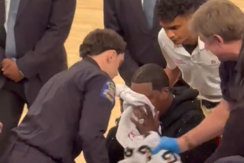 Momentul în care lui Tracy Morgan i se face rău în timpul unui meci din NBA