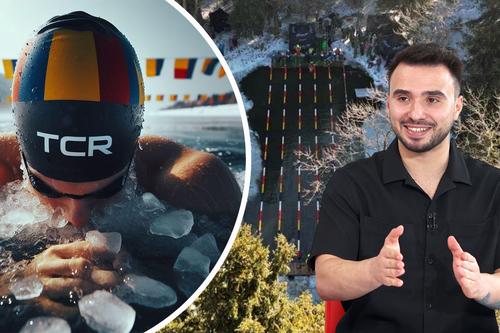 Cristian Tranulea (26 de ani), sportivul român care a câștigat recent Cupa Mondială la ice swimming