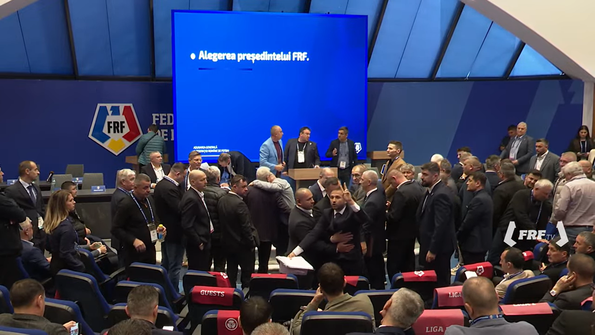 Cenzurat de FRF, contracandidatul lui Burleanu a făcut scandal » Imobilizat de bodyguarzi: „Dictatură!”