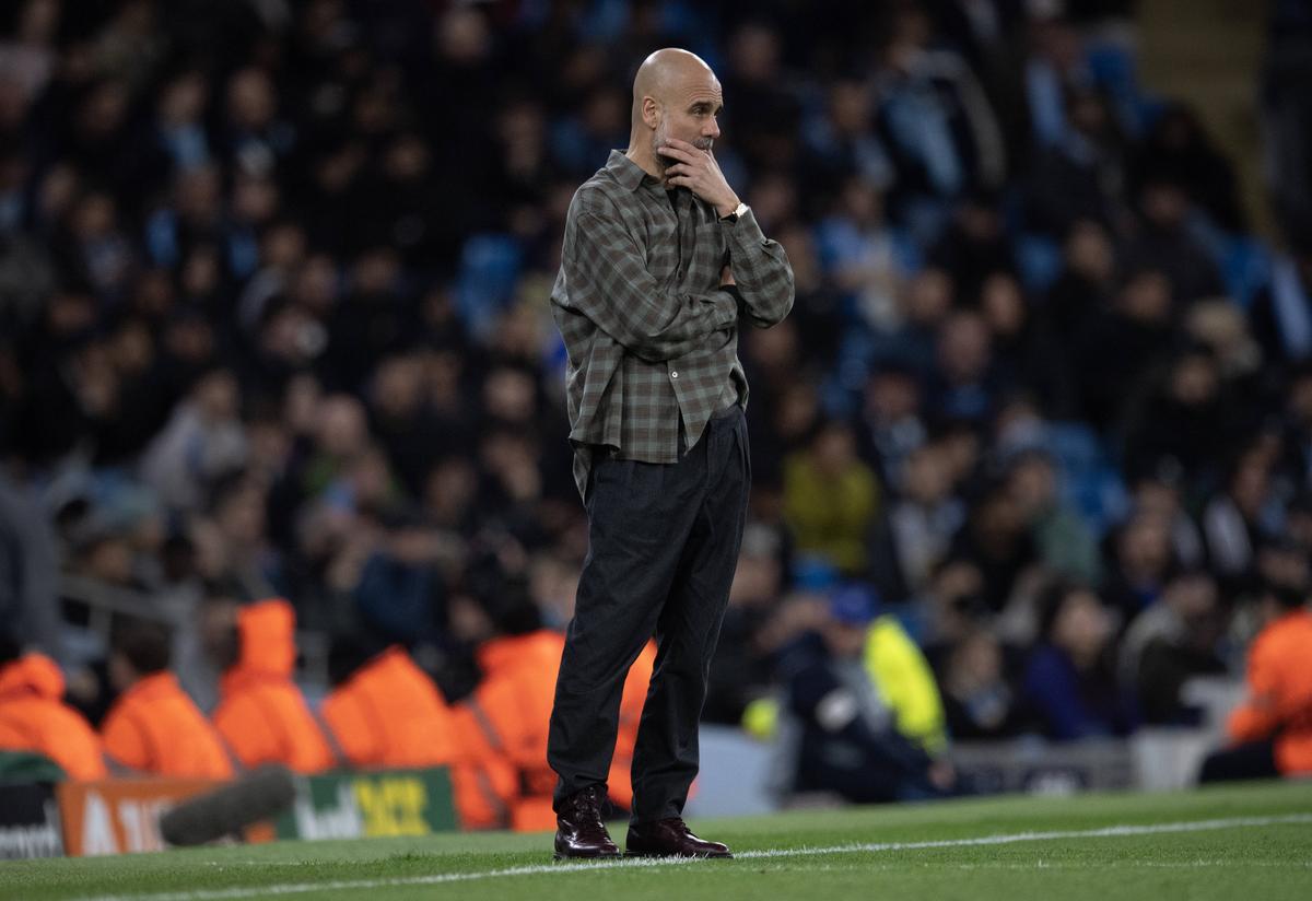 Cămașa purtată de Pep Guardiola, la Manchester City - Real Madrid 1-2. Foto: Instagram
