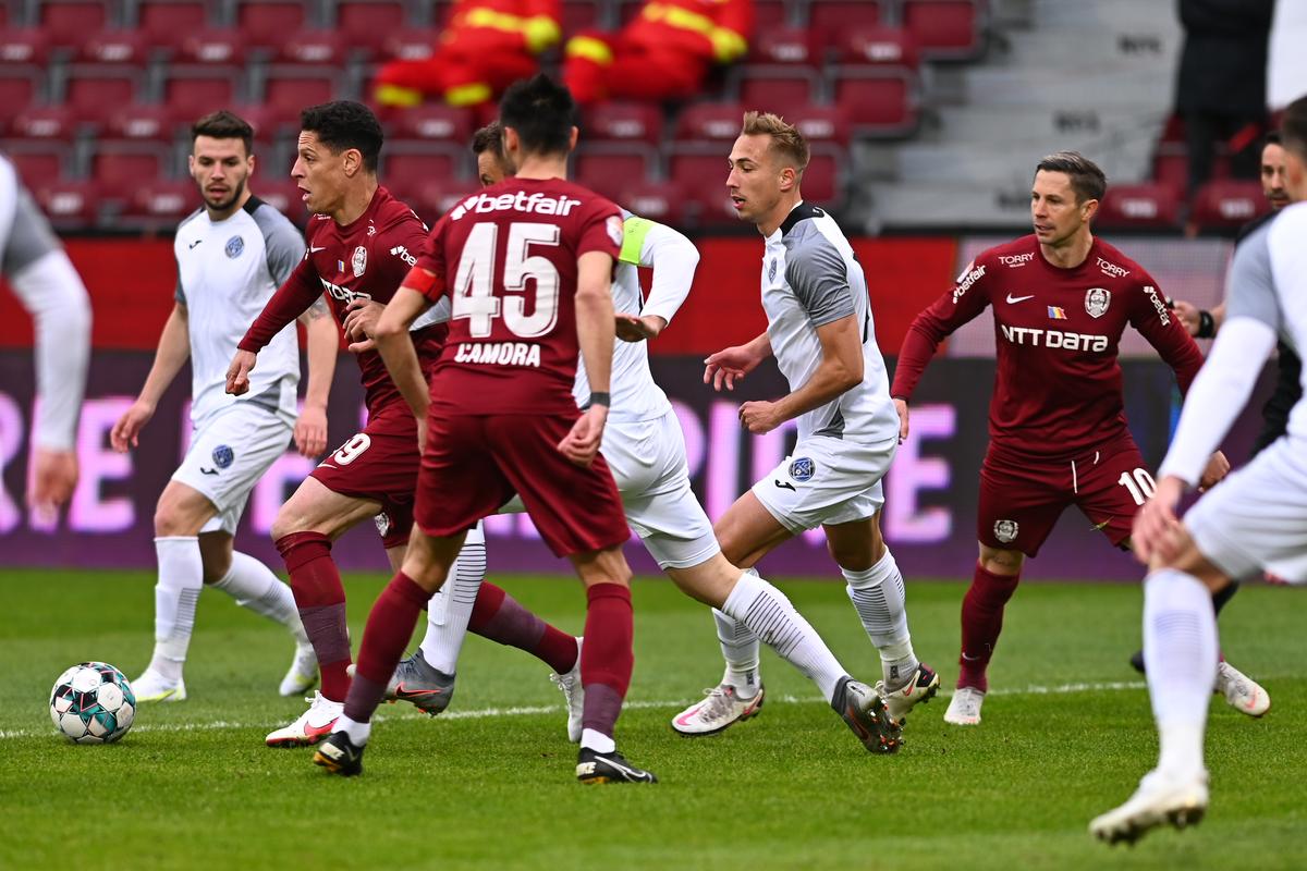 A fost sau n-a fost gol? Faza controversată din CFR Cluj - Clinceni pe care nici reluările TV nu au lămurit-o