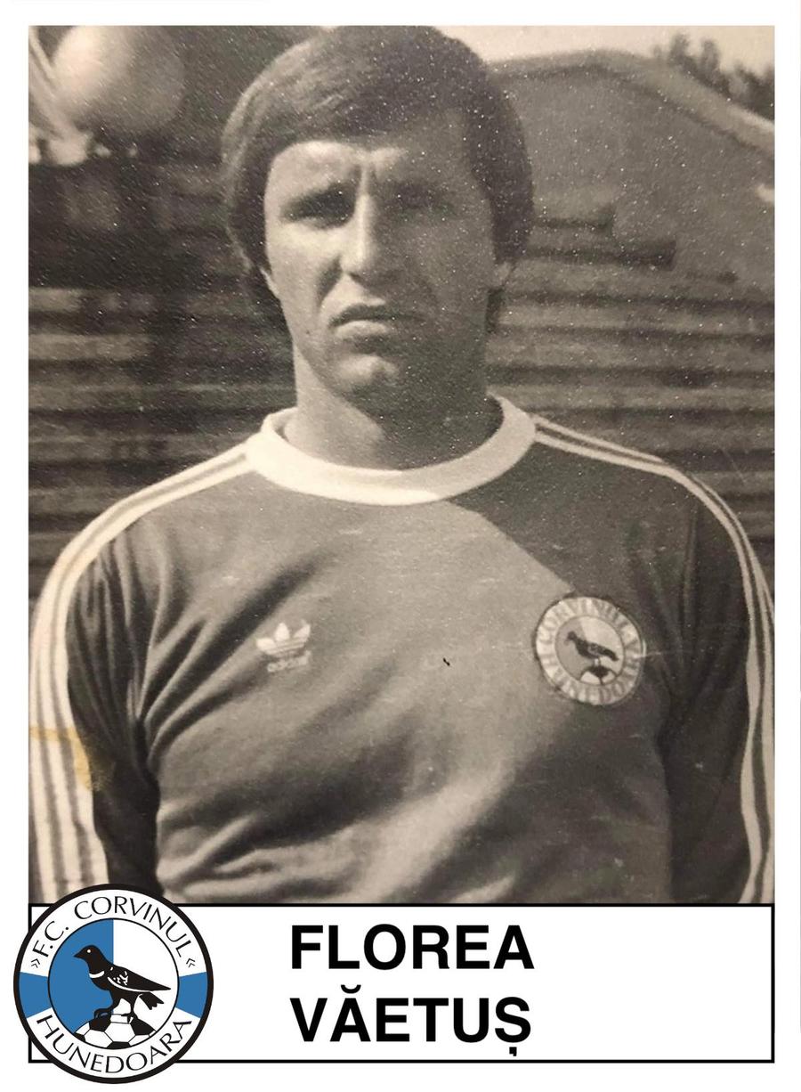 Florea Văetuș și dedicația GSP pentru el, sub forma unui sticker inspirat după modelul Panini Campion cu Dinamo, internațional român, ajuns agent de pază la stadionul unde era idol pe vremuri: „Noaptea, când îmi fac rondul, mai pup pozele cu mine de pe hol”