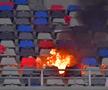 Imagini cu incendiul provocat de galeria dinamovistă / Sursă foto: Cristi Preda, Raed Krishan