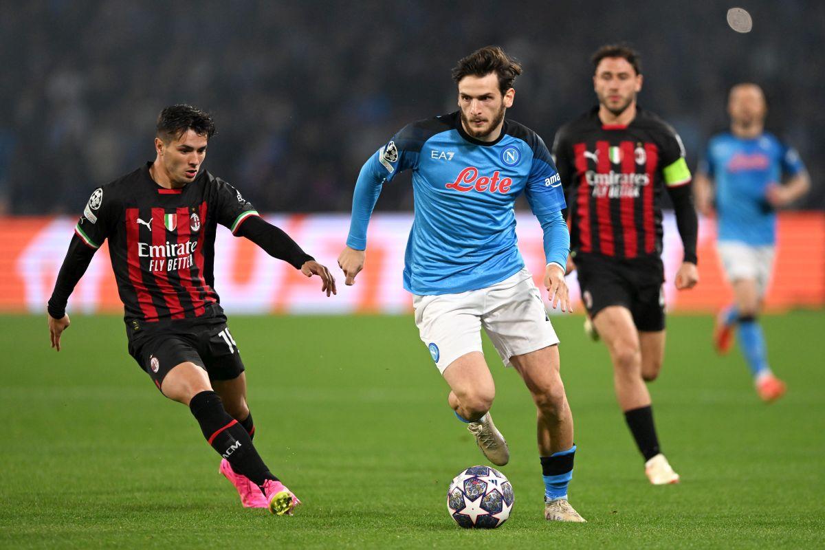 Napoli - AC Milan, cele mai spectaculoase imagini ale „sfertului” din Champions League