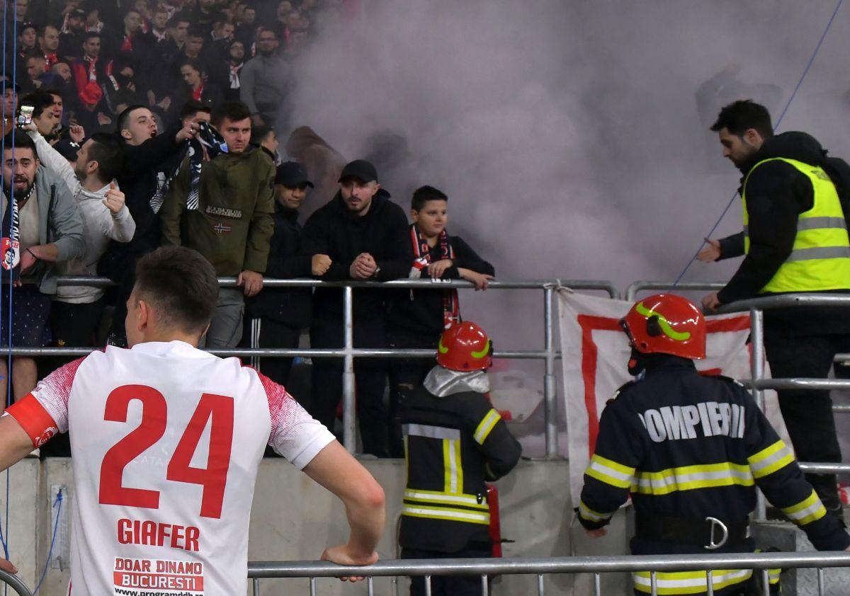 Foc, fum, teroare! „Piromanii” de la Dinamo au vrut să dea iar foc stadionului din Ghencea!